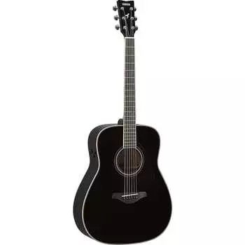 Акустическая электрогитара Yamaha FG-TA TransAcoustic, верхняя дека из массива ели, черная FGTA-BL