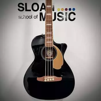 Акустическая бас-гитара Fender Kingman V2 — черная Kingman V2 Acoustic Bass - Black