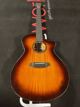 Акустическая гитара Breedlove ECO Pursuit Exotic S Concerto CE Acoustic-Electric Guitar - Tiger's Eye Myrtlewood