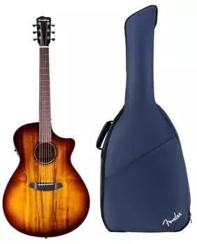 Акустическая гитара Breedlove Pursuit Exotic S Concerto Tiger Eye CE Acoustic Electric Guitar w/Bag