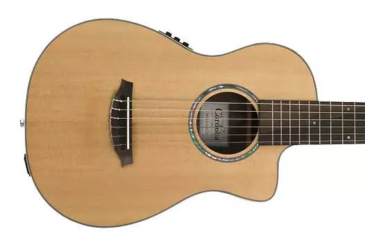 Акустическая гитара Cordoba Mini II EB-CE Travel Size Guitar Solid Spruce Top Striped Ebony "Granada" Tuned E to E
