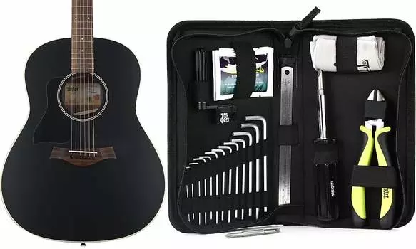 Акустическая гитара для левшей Taylor American Dream AD17 Walnut - комплект Blacktop с набором инструментов для музыканта Ernie Ball Taylor + Ernie Ball AADS034000017051328=1 P04114=1