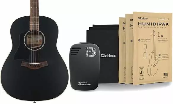 Акустическая гитара для левшей Taylor American Dream AD17 Walnut — комплект Blacktop с увлажнителем D'Addario Комплект с увлажнителем и увлажнителем Humiditrak Taylor + D'Addario AADS034000017051328=1 PW-HPHT-01=1