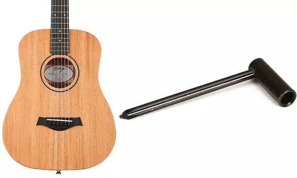 Акустическая гитара для левшей Taylor Baby Mahogany BT2 — комплект из натурального красного дерева с гаечным ключом для анкерных стержней Taylor — стальная струна FB01005000010141000=1 1316-09=1