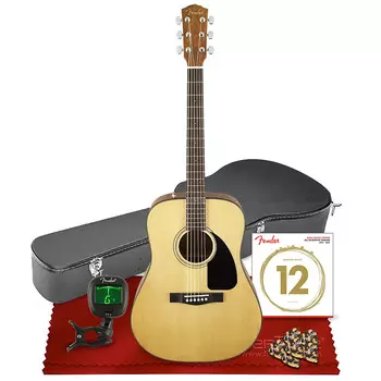 Акустическая гитара ender CD-60 Dreadnought Natural (V3) + базовый комплект Fender