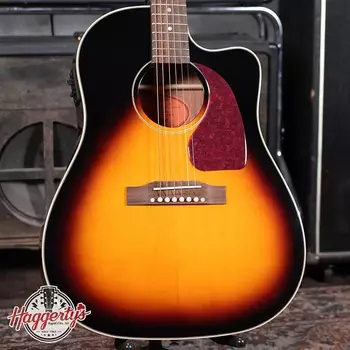 Акустическая гитара Epiphone J-45 EC Dreadnought Acoustic/Electric Guitar - Aged Vintage Sunburst Gloss