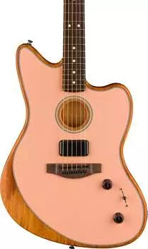 Акустическая гитара Fender Acoustasonic Player Jazzmaster Acoustic-Electric Guitar, Shell Pink w/Bag