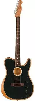 Акустическая гитара Fender Acoustasonic Player Telecaster Acoustic Electric Guitar, Brush Black -MIM