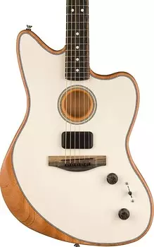 Акустическая гитара Fender American Acoustasonic Jazzmaster Acoustic Electric Guitar. Arctic White, Ebony Fingerboard