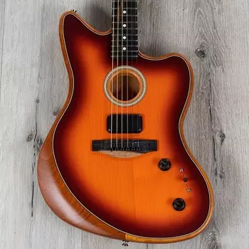 Акустическая гитара Fender American Acoustasonic Jazzmaster Guitar, Tobacco Sunburst Ebony Fretboard