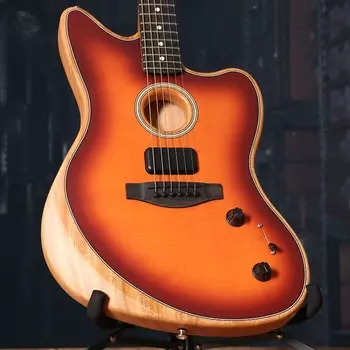 Акустическая гитара Fender American Acoustasonic Jazzmaster, Tobacco Sunburst, Ebony Fingerboard