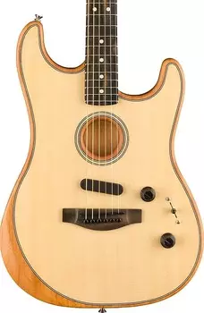 Акустическая гитара Fender American Acoustasonic Strat Acoustic Electric Guitar. Ebony Fingerboard, Natural