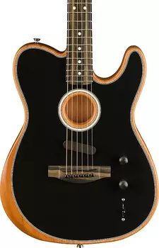 Акустическая гитара Fender American Acoustasonic Telecaster Acoustic Electric Guitar. Ebony Fingerboard, Black