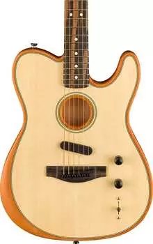 Акустическая гитара Fender American Acoustasonic Telecaster Acoustic Electric Guitar Ebony Fingerboard, Natural