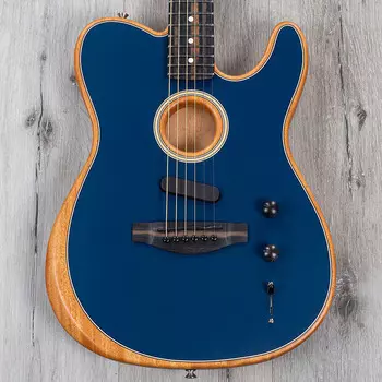 Акустическая гитара Fender American Acoustasonic Telecaster Guitar, Ebony Fretboard, Steel Blue