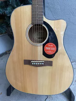 Акустическая гитара Fender CD-60SCE Solid Spruce/Mahogany Cutaway Dreadnought with Electronics Natural