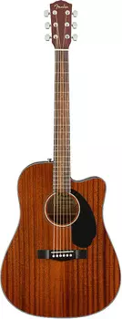 Акустическая гитара Fender CD-60SCE Solid Top Dreadnought Acoustic-Electric Guitar - All Mahogany
