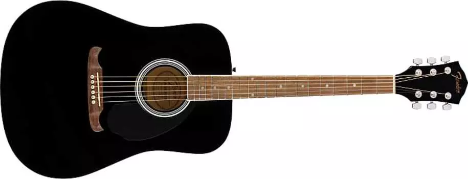 Акустическая гитара Fender FA-125 Dreadnought Walnut Fingerboard Black Acoustic Guitar with Gig Bag