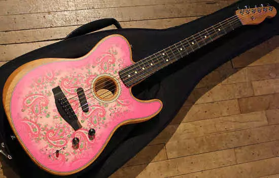 Акустическая гитара Fender Limited Edition American Acoustasonic Telecaster Pink Paisley