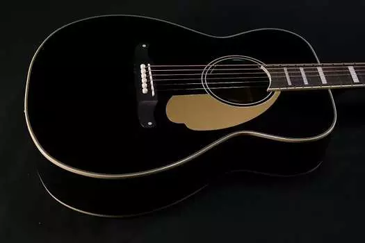 Акустическая гитара Fender Malibu Vintage, Ovangkol Fingerboard, Gold Pickguard, Black - 563