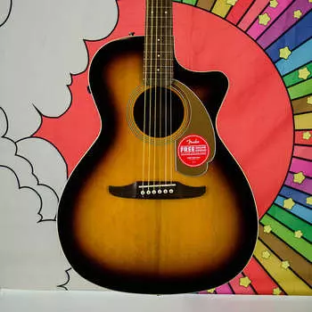 Акустическая гитара FENDER NEWPORTER PLAYERWalnut Fingerboard, Gold Pickguard, Sunburst