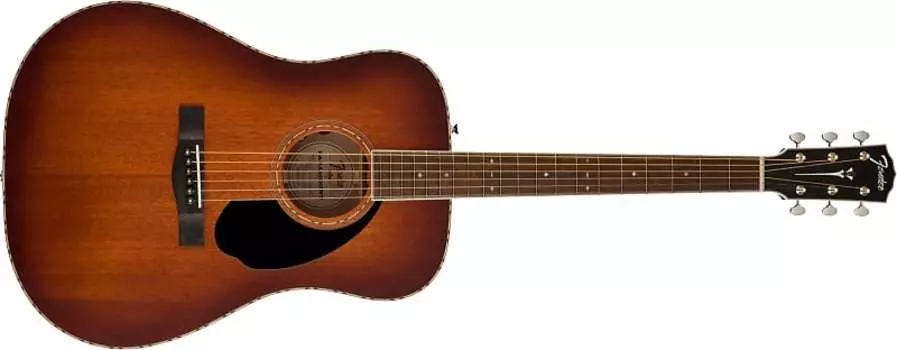 Акустическая гитара Fender Paramount PD-220E Acoustic Electric all Solid Guitar, Aged Cognac w/ Case