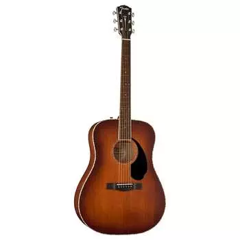 Акустическая гитара Fender Paramount PD-220E Dreadnought Acoustic/Electric Guitar w/ Case - Aged Cognac Burst