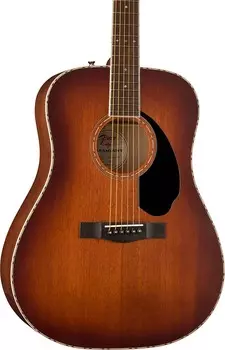 Акустическая гитара Fender Paramount PD-220E Solid Wood A/E Guitar, Aged Cognac Burst w/ Hard Case
