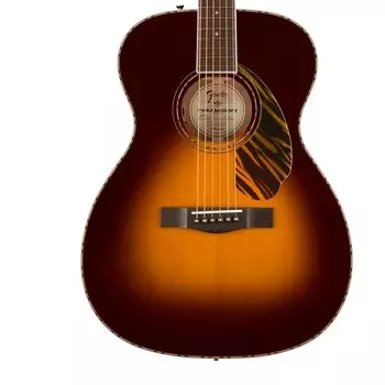 Акустическая гитара Fender PO-220E Orchestra 3-Tone Vintage Sunburst Acoustic Guitar with Case