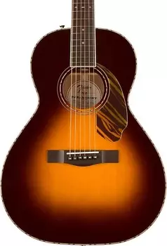 Акустическая гитара Fender PS-220E Parlor Acoustic Guitar. Ovangkol Fingerboard, 3-Color Vintage Sunburst