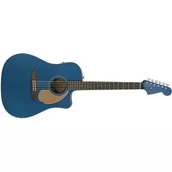 Акустическая гитара Fender Redondo Player Acoustic Electric Guitar, Walnut Fingerboard, Belmont Blue