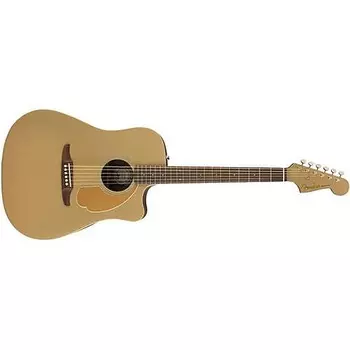 Акустическая гитара Fender Redondo Player Acoustic Electric Guitar, Walnut Fingerboard, Bronze Satin