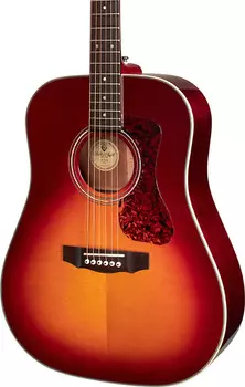Акустическая гитара Guild D-140 All Solid Wood Dreadnought Acoustic Guitar, Cherry Burst w/ Gig Bag