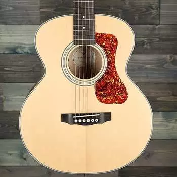 Акустическая гитара Guild Guitars Jumbo Jr Flame Maple Acoustic Guitar, Antique Blonde, Archback Solid Top, Westerly Collection