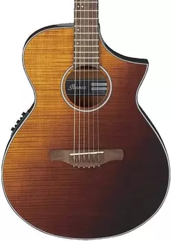 Акустическая гитара Ibanez AEWC32FMASF Amber Sunset Fade Acoustic Electric Flame Maple Top Guitar