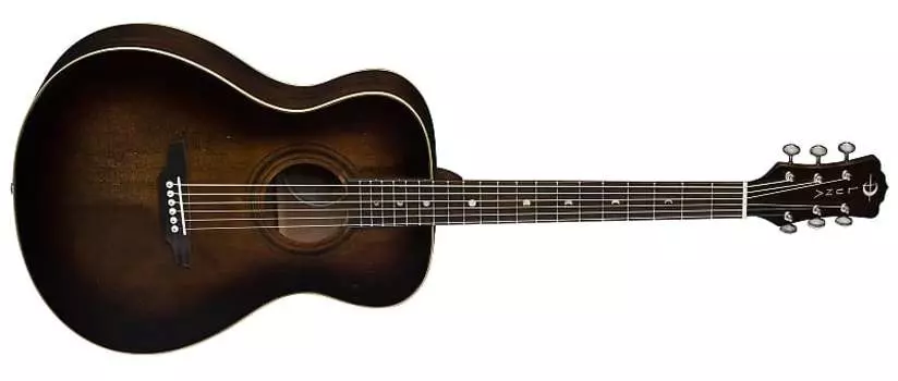 Акустическая гитара Luna Art Series Distressed Folk Vintage Brownburst, Help Support Small Business & Buy It Here !