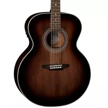 Акустическая гитара Luna Art Vintage Jumbo Acoustic-Electric Guitar Solid Top Distressed