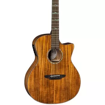 Акустическая гитара Luna High Tide Grand Concert Cutaway Acoustic-Electric Guitar KOA