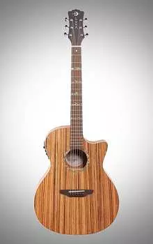 Акустическая гитара Luna High Tide Zebrawood GC Acoustic-Electric Guitar