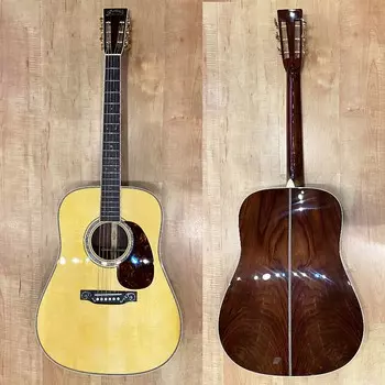 Акустическая гитара Martin custom Shop D-style с 14 ладами и комплектом Wild Grain East Indian Rosewood #34 2022 ustom Shop D-style 14 Fret Acoustic Guitar with Wild Grain East Indian Rosewood set #34