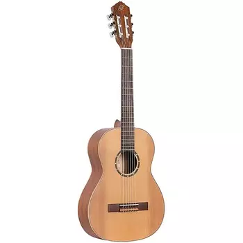 Акустическая гитара Ortega Guitars 6 String Family Series 3/4 Size Nylon Classical Guitar with Bag, Right-Handed, Cedar Top-Natural-Satin