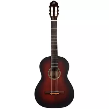 Акустическая гитара Ortega Guitars 6 String Student Series Pro Solid Top Nylon Classical Guitar, Right, Bourban Fade, 4/4