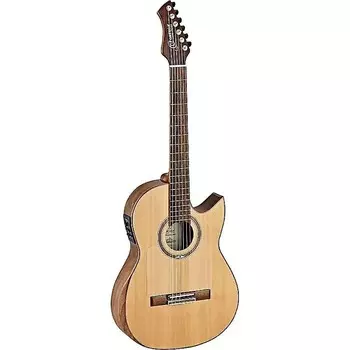 Акустическая гитара Ortega Guitars FLAMETAL-TWO Ben Woods Signature Nylon String A/E Guitar w/ Sig. Gig Bag