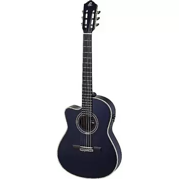 Акустическая гитара Ortega Guitars Performer Series A/E Left-Handed Thinline Body Guitar in Black Gloss w/ Gig Bag & Vid