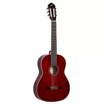 Акустическая гитара Ortega R121WH Full-Size Family Series Classical Guitar Wine Red, Deluxe Gig Bag 52mm Nut