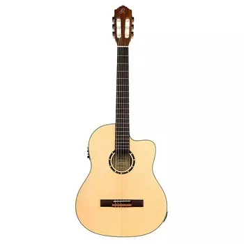 Акустическая гитара Ortega RCE125SN Family Series Thinline Acoustic-Electric Classical Guitar Satin Natural w/Gig Bag