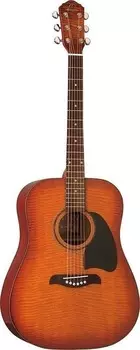 Акустическая гитара Oscar Schmidt OG2FYS - Dreadnought Size Flame Yellow Sunburst Acoustic Guitar