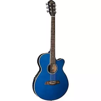 Акустическая гитара Oscar Schmidt OG8CETBL Shallow Folk Style Spruce Top Mahogany Neck 6-String Acoustic-Electric Guitar