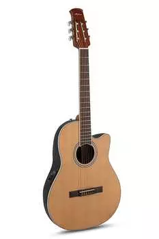Акустическая гитара Ovation AB24CC-4S Applause Mid-Depth Nato Neck Nylon 6-String Classic Acoustic-Electric Guitar w/Gig Bag