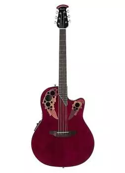 Акустическая гитара Ovation CE48-RR Celebrity Elite Super Shallow Lyrachord Body Nato Neck 6-String Acoustic-Electric Guitar w/Gig Bag